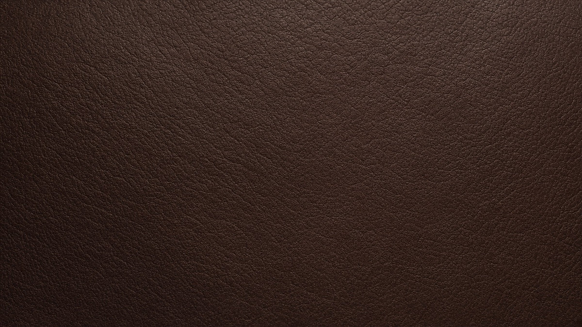 Close-up of espresso-brown grained leather